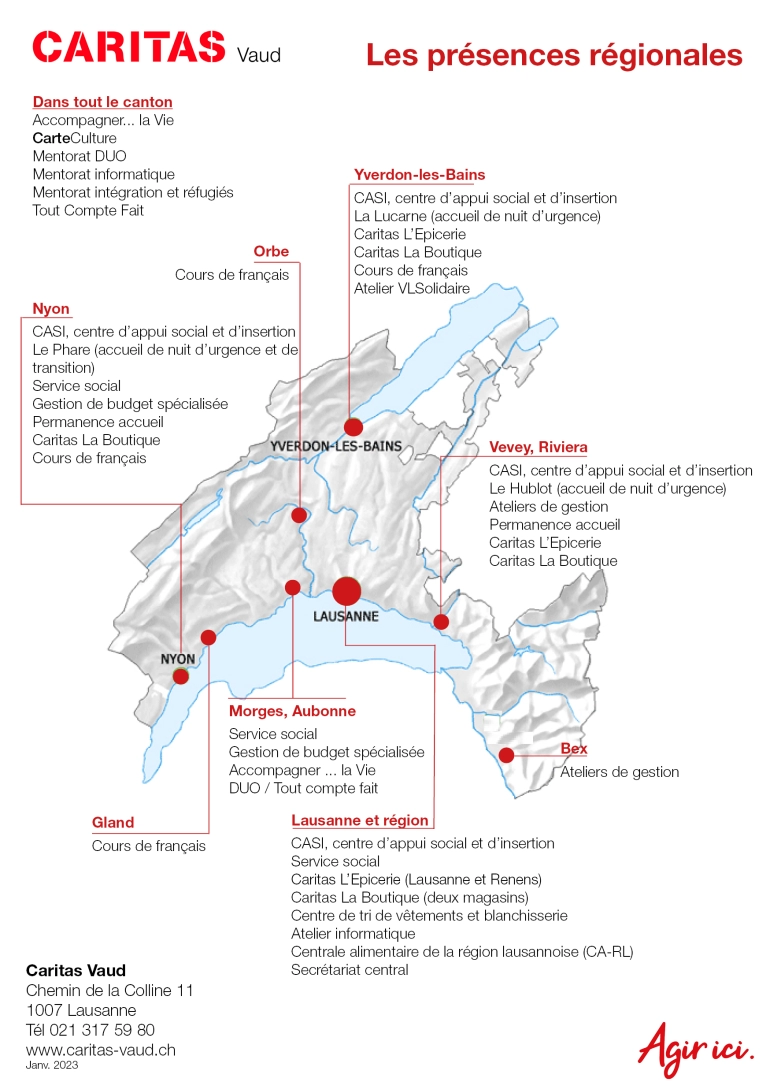 Nos activités dans le canton de Vaud